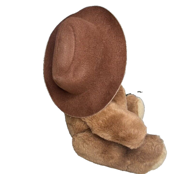 Rare Vintage World of Smiles Teddy Bear Country Western Limbs Jointed 1989 Plush - Picture 4 of 7